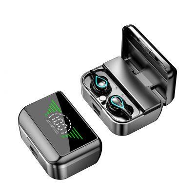 Wireless Tws Earbuds Bluetooth 5.2 New Upgrade Earphone Noise Cancelling Headset With 2000mA Power Bank With Mic for Calls