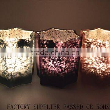 Online Sea Green & Gold Nautical Mercury Glass Fluted Tea Light Candle Holders Home Deco photo-6