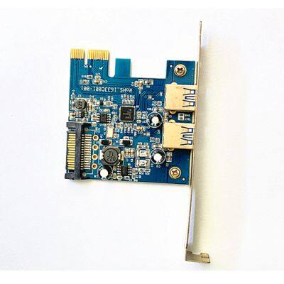 2 Ports PCI-E to USB Type a Expansion Card 5Gbps Converter Adapter Card photo-2