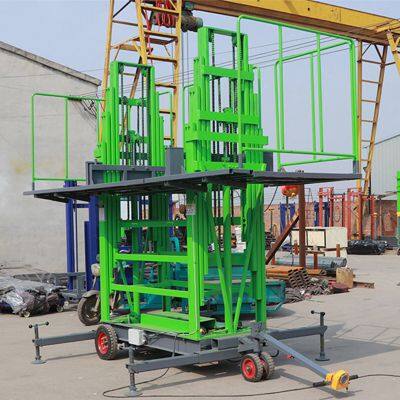 Hydraulic Mast Lifter Mobile Electric Mobile Masonry Platform Elevators Ladder Lift photo-4