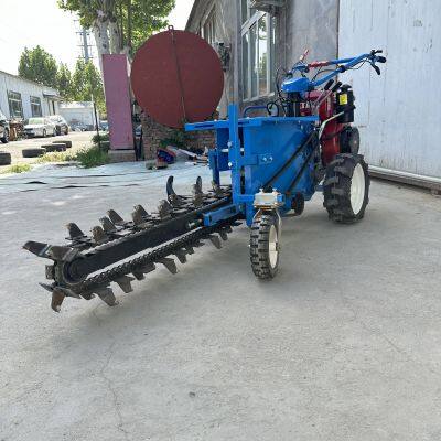 Chain Trenching and Grooving Machine With Single and Double Chains for Fertilizer Spreading, Pipe Burying, and Trenching photo-2