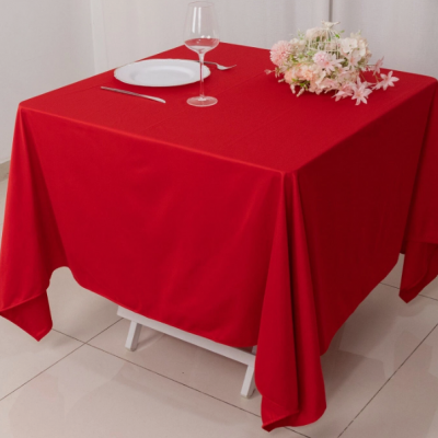 Polyester Table Cloth Microfiber Suede Tablecloth 52*52inch Table Linen photo-1