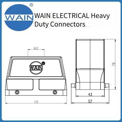 Wain Heavy-duty Connector Resistant to Corrosion, H24b-mteh-4b-m32, Rectangular Connector With 24b Metal Housing, Aviation Plug photo-3