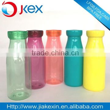 Clear body and coating body plastic soda bottle promotional milk bottle