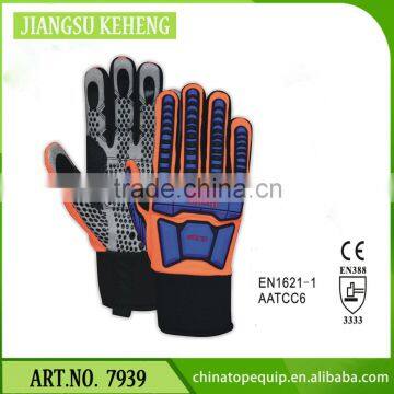 Good Grip high breathable & stretchable Cuff Mechanic Glove with Silicon Dots