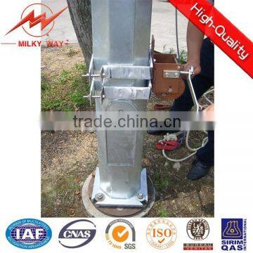 hot dip galvanized mild steel tube with 8m height