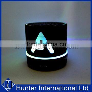 Mini Round Hollow Out LED Flashing Bluetooth Speaker