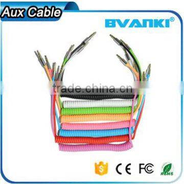 New products 2016 Colorful Spring Design 3.5mm male audio aux stereo jack cable online shopping alibaba express