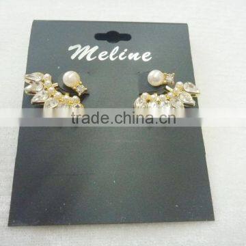 CHANDELIER CRSTAL RHINESTONE PEALRS 2 SIDED EARRING