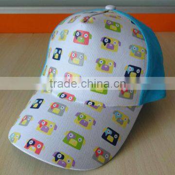 5 panel cotton head cap with printed logo