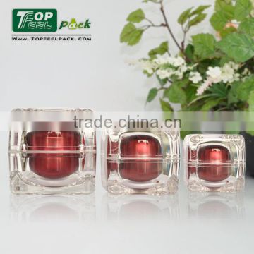 see-through acrylic material cosmetic skincare high end cream jar for brand 30ml