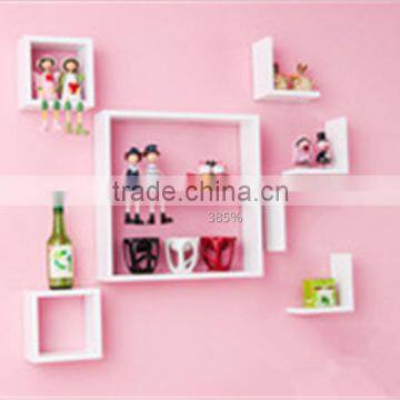 set 7 cube wall shelf