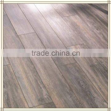 heavey residenstial handscraped with oak real wood grain surface 12mm lamiante flooring