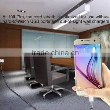 Woven Fabric Braided Flat Pipe Connector Micro USB Cable photo-5