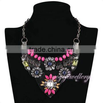 Bohemia Design Gold Plated Color Stones Choker Fashion Necklace photo-6