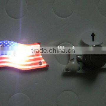 Personalized America Flag LED flashing Magnetic Badge pins