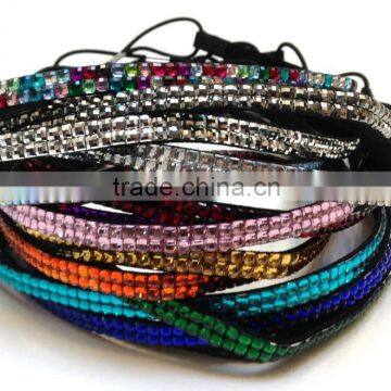 Mouse over image to zoom 2-ROW-Rhinestone-Crystal-Headband-Elastic-Stretch-Hair-Band-Hairband-Accessory 2-ROW-Rhinestone-Cryst