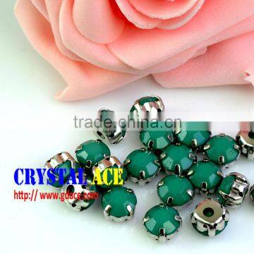 Sew on Crystal Rhinestone with Metal Claw setting, cheap gem fancy stones