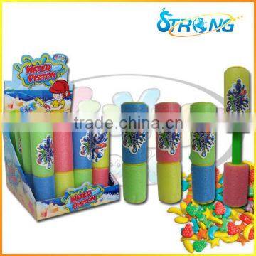 EVA water piston shoot game candy toys new product China factory