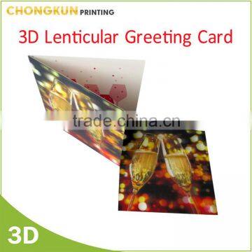 2016 Merry Christmas 3D Lenticular Printing Greeting Cards wholesale greeting cards