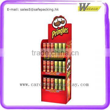 Supermarket Floor 3 Shelves Stand Paper Promotion Chips Display