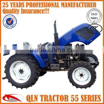 Gear shift hydraulic steering agricole QLN 55hp 4wd wheeled traktor