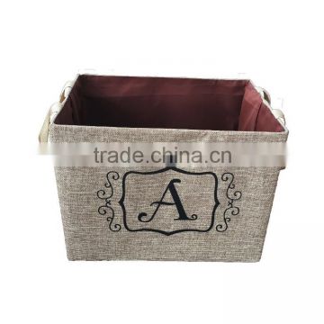 Carton Fabric Foldable Storage Box/Bin with Handles