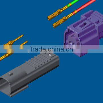 2 ways 2.2mm pitch plastic male and female wire to wire power connecting automotive connector