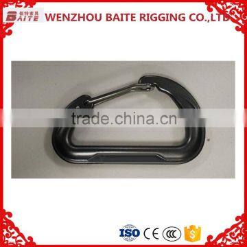 Bit Aluminum Snap Hook Black Carabiner D Type Made in China Professional Manufacturer Rigging Spring hook Harware