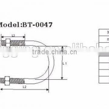 China Supplier For Sale Steel Zinc Plated 316 304 U-Bolt With Nut Hardware Carabiner Rigging Screw Galvan photo-3