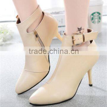 Black Women Pointy Toe High Heel Knee High Boots Pencil High Heel 9cm Shoes photo-2