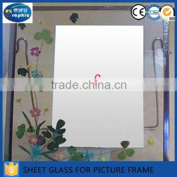 custom flat edges polished framing picture glass prices