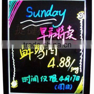 Edgelight AF32A Customized Wholesale Best Quality RGB Flashing Colored Neon Dry Erase Boards Advertising Light Chalk Boards photo-3