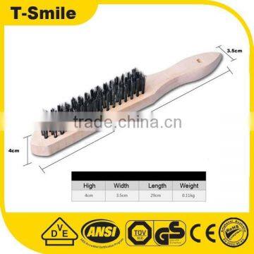 Blackening wooden handle steel wire brushes