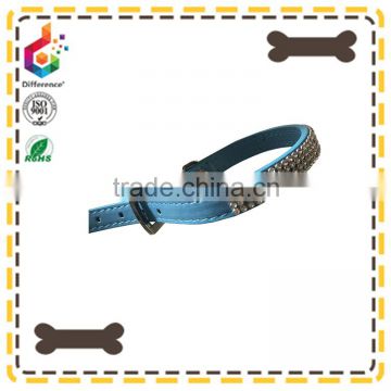 Adjustable leather dog collar