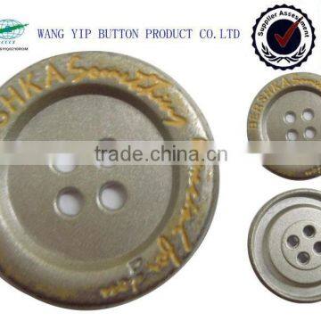 22mm concave 4 holes metal alloy bule sewing buttons