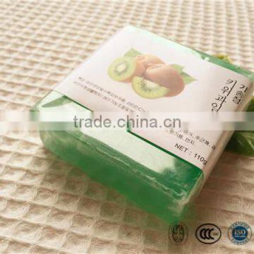 Home use 110g facial and body whitening soap with kiwi fruit essence