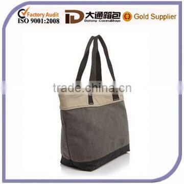 Casual Plain Canvas Log Tote Bag for Shopper