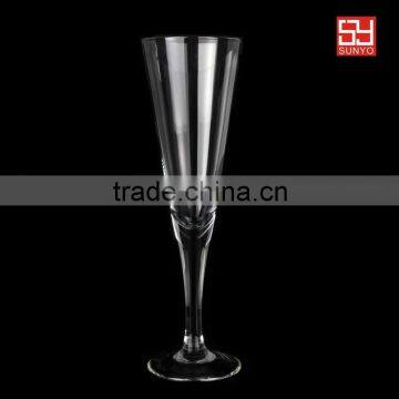 2015 China manufacture Leadfree crystal Coupe Champagne Glass with stem