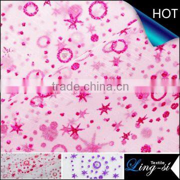 Organdy Manual Metallic Fabric for girl's Dress and Decoration