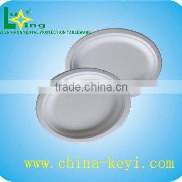 bagasse 9 inch round plate