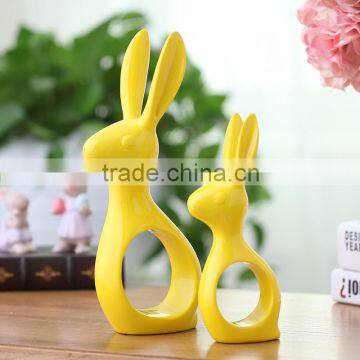 animal statue rabbit decoration ceramic arfts and crafts for kids gifts