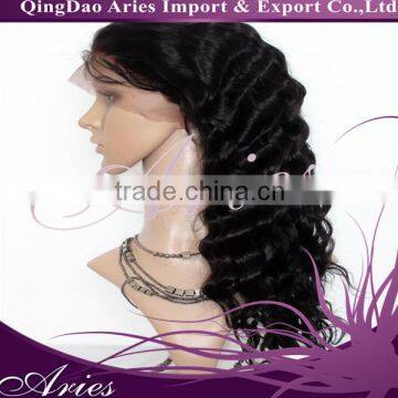 AAAAAGrade, Tangle Free, Factory Price, Brazilian Hair Deepwave Front Lace Wigs