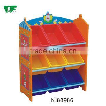 Kids wood toy organizer