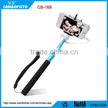 Cambofoto 2015 New Design Mini Cable Selfie Stick Wired Monopod Mobile accessory Digital Camera selfie Stick