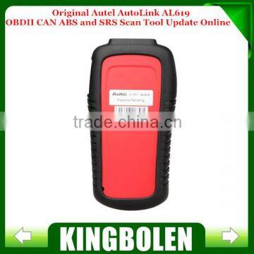 2014 New Arrival 100% Original Autel AutoLink AL619 OBDII CAN ABS and SRS Scan Tool Auto Code Reader Update Online