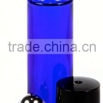 10ml Cobalt Blue Stainless Steel Metal Roll on Bottles Glass with Roller Ball                        
                                                Quality Choice