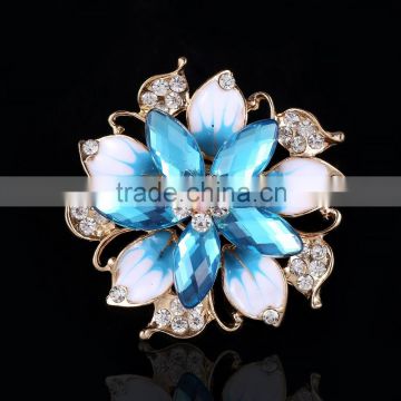 Wedding Bouquet Rhinestone flower brooch pins,glasses wholesale colorful rhinestone brooch pin for dresses