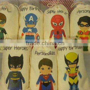 Printed Cotton Drawstring Bags , Macrame Drawstring Bags , photo-4