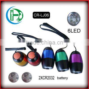 2015 new 6LED led flashlight for promotional gift